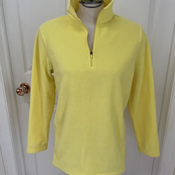 Lands' End Sweaters - Lands End Yellow Quarter-Zip Pullover